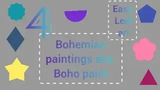 Easy Leaf Art / 🌿🍁🍂🍃/ 4 types of bohemian art #easydrawing#practice #acrylicpainting
