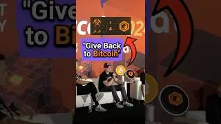 GIVING BACK to Bitcoin is extremely important for crypto!