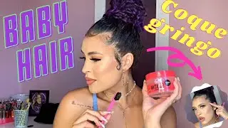 TUTORIAL BABY HAIR E COQUE GRINGO || @LarisseMartinss 💜