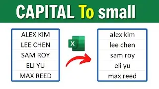 How to Convert Capital Letters to Small Letters in Excel without any Formula