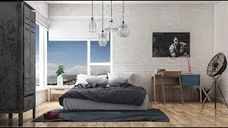 V-Ray Render İle İç Mekan Eğitimi - Yatak Odası : Photoshop ile Düzenleme