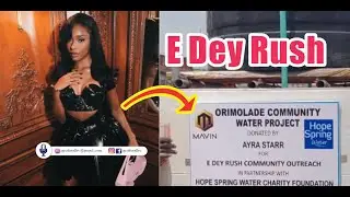 Ayra Starr donates borehole water to community in Lagos (#E Dey Rush)