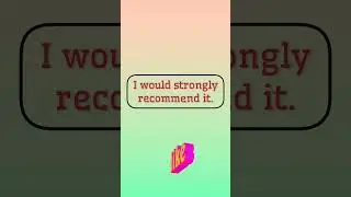 IELTS vocabulary,  How to recommend things in English?shorts #education #advancedenglish