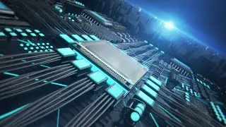 CPU 3D Technology Logo Intro