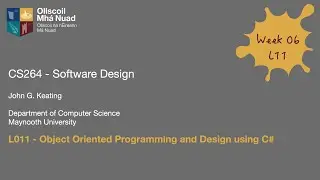 CS264 Software Design Lecture L11 (2021-2)