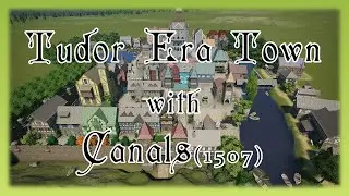 Planet Coaster-Tudor Era Town with Canals and Color Houses (1507)