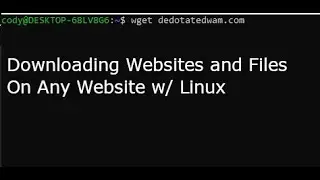 Downloading Websites and it's Data with Linux Command Line