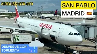 IBERIA ⛈ Vuelo SAN PABLO MADRID - Muy fuerte tormenta 😱- Airbus a 330-300 -   (01/03/2022)