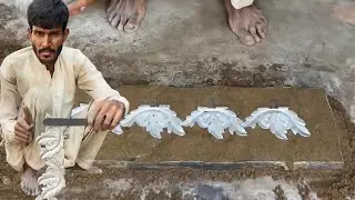 Skilled Worker Casts Stunning Aluminum Leaf Design for Gate Decor #sandcasting #GateDecor