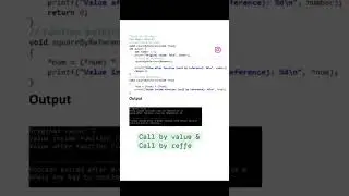 Call by value & call by reference in c using function