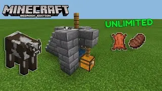 Minecraft Bedrock Cow Farm |  How to Make an Easy Cow Farm