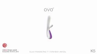 Ovo K5, бело-фиолетовый - Вибратор с клиторальным стимулятором