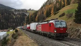 Trains in the Austrian Alps at St Jodok Am Brenner - 18/11/22