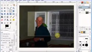 Gimp Beginner's Guide 8 -  The crop tool, crop photo and change it from a landscape to a portrait.