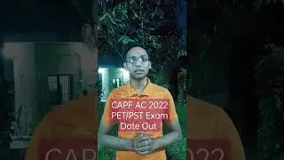 CAPF AC PET/PST Admit Card Out #shorts #bhartinews