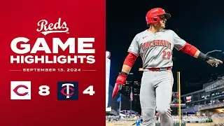 Reds vs. Twins Game Highlights (9/13/24) | MLB Highlights