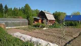 футаж.  ОГОРОД ВЕСНОЙ