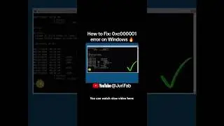 How to Fix: 0xc000001 error on Windows  #windows