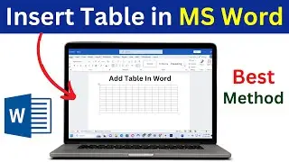 how to insert a table in word | how to make a table in word