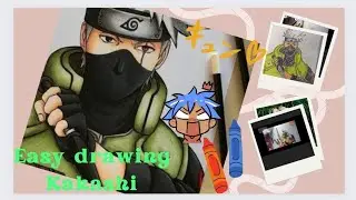 Easy painting of Anime Kakashi using oil pastel/step by step colouring #viralvideos #animeart #art