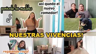 ASI QUEDO NUESTRO COMEDOR! Poniendo Los Muebles/Me Encanto El Color que Escogimos con Mi Esposo😍VLOG