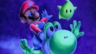 Mario & Yoshi - Black Light Mural Painting - by Antonipaints