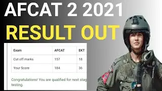 AFCAT 2 2021 Result out | Cut OFF EKT |