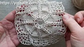 ВАУ👌Квадратный мотив с РЕЛЬЕФНЫМИ столбиками крючком.