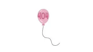 Balloon floating 404 error animation