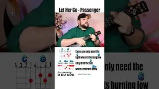 Let Her Go - Passenger (Ukulele Play Along) #shorts