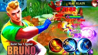 New Bruno Emblem - Bruno Hight Damage Lifesteal - Build Top 1 Global Bruno ~ MLBB 🔥