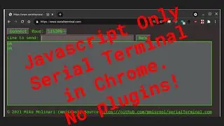 Javascript only serial terminal in browser Chrome 88 API - SerialTerminal.com