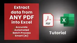 How to Convert ANY PDF to Excel (The BEST method)