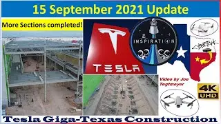 Tesla Gigafactory Texas 15 September 2021 Cyber Truck & Model Y Factory Construction Update(
