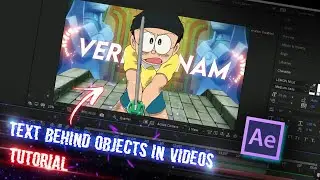 How to Edit Text Behind Moving Object in video - After Effects Tutorial - Easy trick - English subs