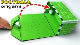 Paper football origami toy. [No glue] UEFA Euro 2024 Game. How to make a mini football from paper