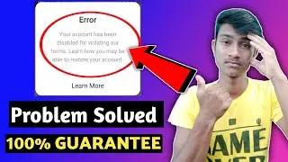 Instagram Account Has Been Disable For Violating Terms Problem Solved