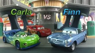 Disney Pixar Cars Fast as Lightning - Finn Stage 3/4 vs Carla, Raoul