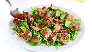 Вкуснейший салат с нежной куриной печенью! Простой,Оригинальный  лёгкий Салат на ПАСХУ