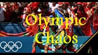 Chaos  in Olympics soccer Argentina Morocco