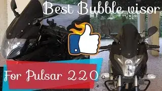 Unboxing, Installation & Review on Bubble visor for Pulsar 220ll LUV 96||Bikers Nation||.