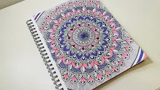 Easy pink and purple mandala using simple patterns |💗💜