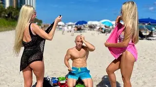 Playing Cards with Blondies on the Beach Part 2