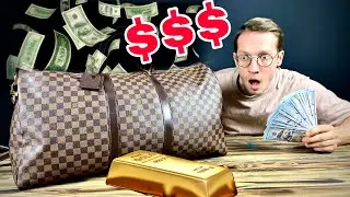 LOUIS VUITTON bag with dollars & gold valued at 10000$