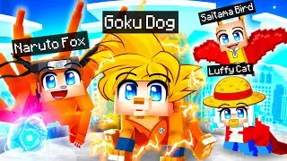 10 Friends on One ANIME Pet Block in Minecraft!