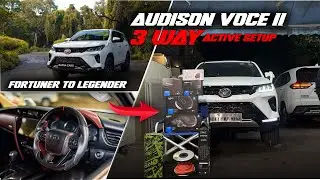 Toyota Fortuner 🔥 Full Legender Conversion + Audison 3-Way Active Setup | Premium Interior Build 😍🚗