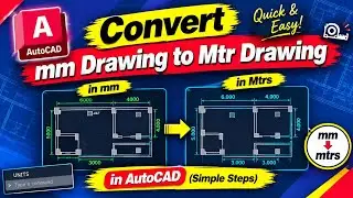 How to Convert mm Drawing to Meters in AutoCAD | Best Tutorial for Easy Learning | 