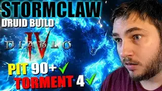 Diablo 4 - STORMCLAW v1.1 Druid Build (A Tier - Pit 90+) VERY STRONG and FAST Melee Build