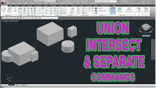 How to use UNION ,INTERSECT & SEPARATE commands in CAD |cad tutorials