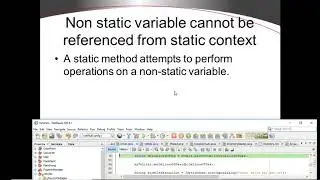 static methods, fix non static variable cannot be referenced